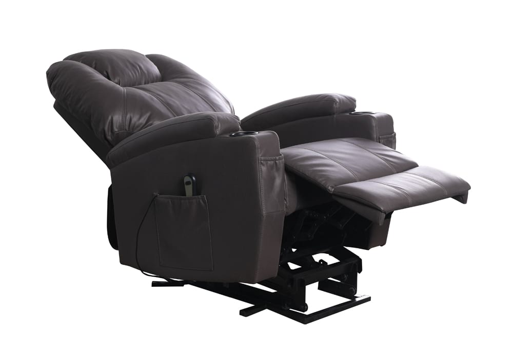 Comfortable Air Leather Power Recliner with Storage Pockets