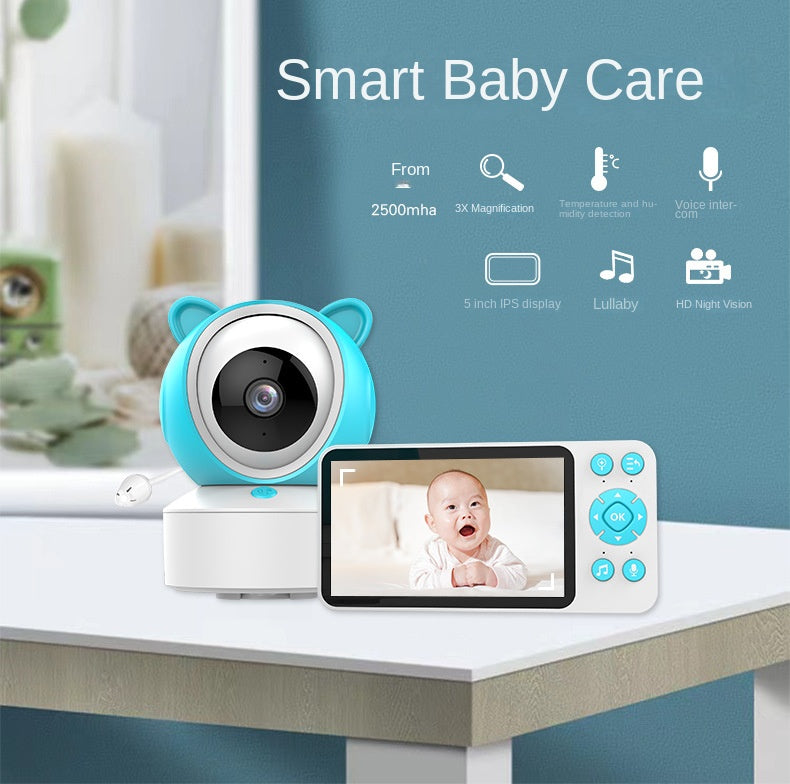 LivionixTech™ Dual-Use Baby Monitor with 5" Screen & 1080P Camera – Temperature Detection, Long-Range, Smartphone Support