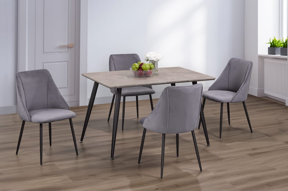 Affordable dining furniture Canada – concrete finish table