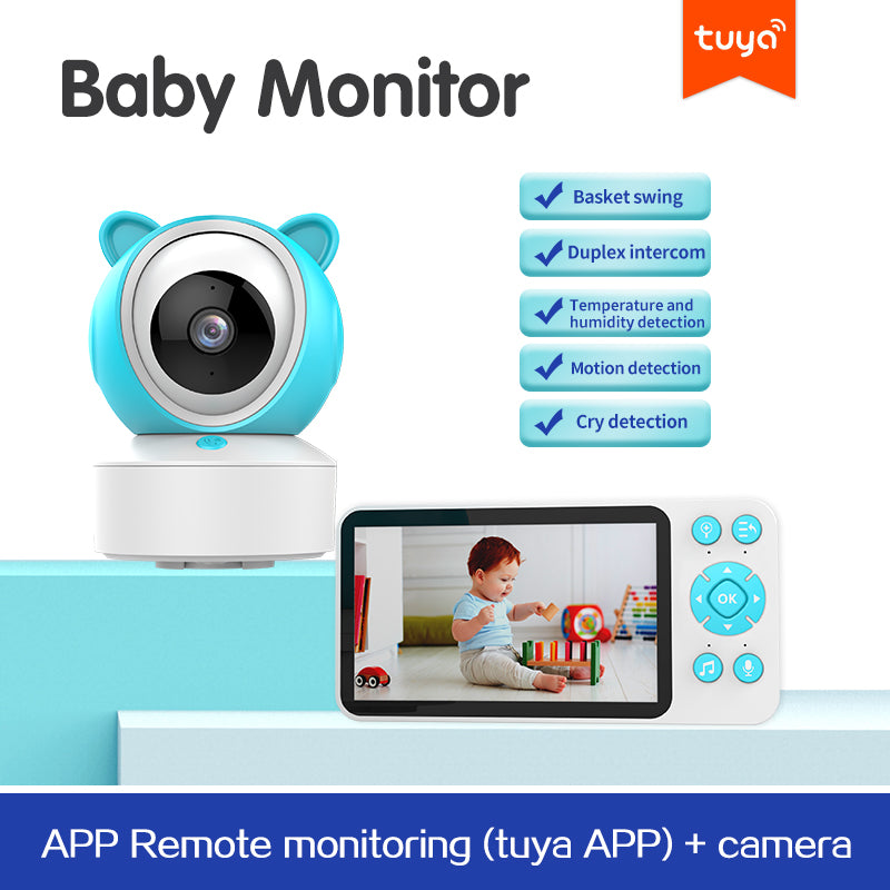 LivionixTech™ Dual-Use Baby Monitor with 5" Screen & 1080P Camera – Temperature Detection, Long-Range, Smartphone Support