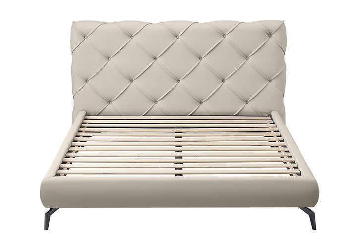 Soft touch PU bed Markham β king bed with foam padding