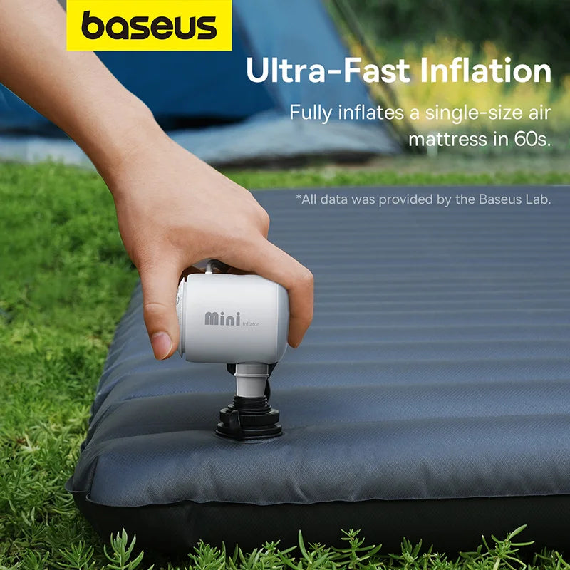 LivionixTech™ Baseus Mini Wireless Air Compressor – 2-in-1 Inflator & Deflator for Air Mattresses, Swim Rings & Storage Bags