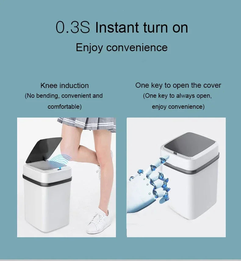 LivionixTech™ 13L Smart Touchless Trash Can – Waterproof, Motion Sensor Waste Bin for Bathroom, Kitchen & Office