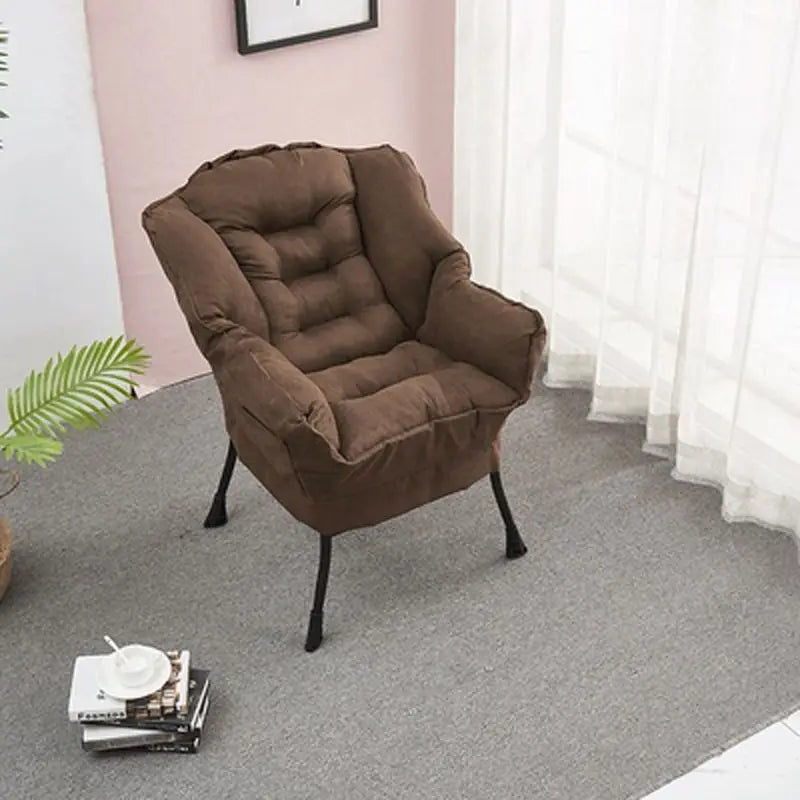 LivionixTech™ Modern Lazy Chair – Single Sofa Recliner with Side Pocket | Soft Fabric Lounge Chair for Bedroom, Dorm, or Balcony