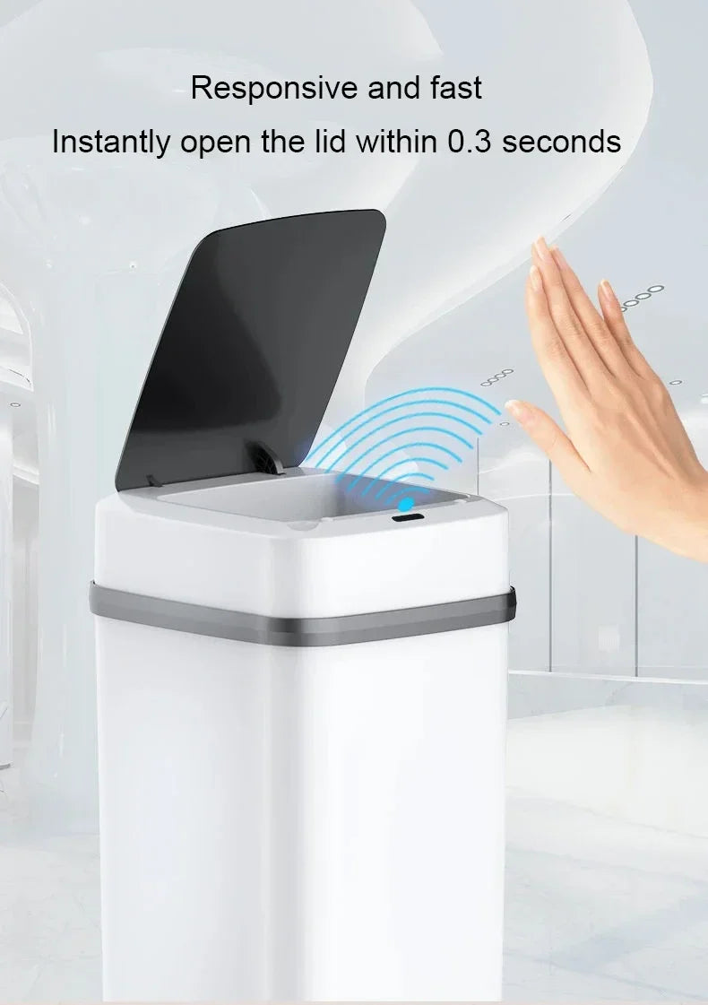 LivionixTech™ 13L Smart Touchless Trash Can – Waterproof, Motion Sensor Waste Bin for Bathroom, Kitchen & Office