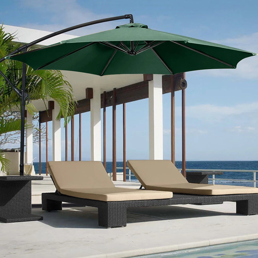 LivionixTech™ Replacement Patio Umbrella Canopy – Waterproof Polyester 6/8 Rib Sunshade Cover for Outdoor Use
