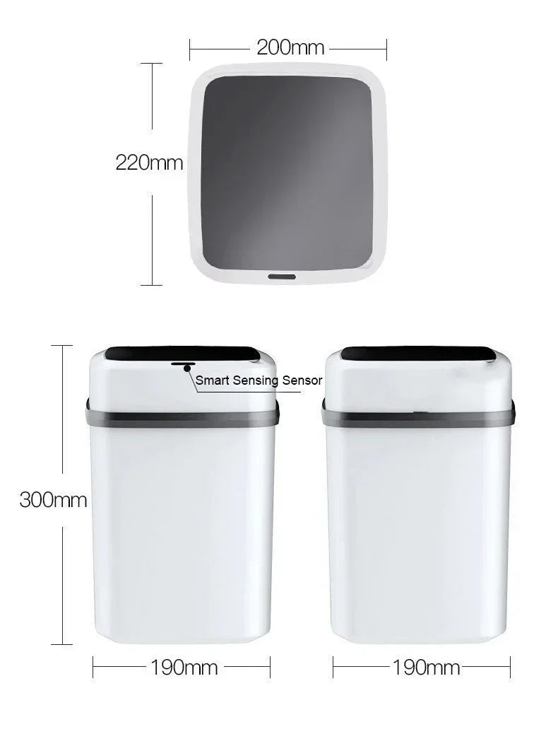 LivionixTech™ 13L Smart Touchless Trash Can – Waterproof, Motion Sensor Waste Bin for Bathroom, Kitchen & Office