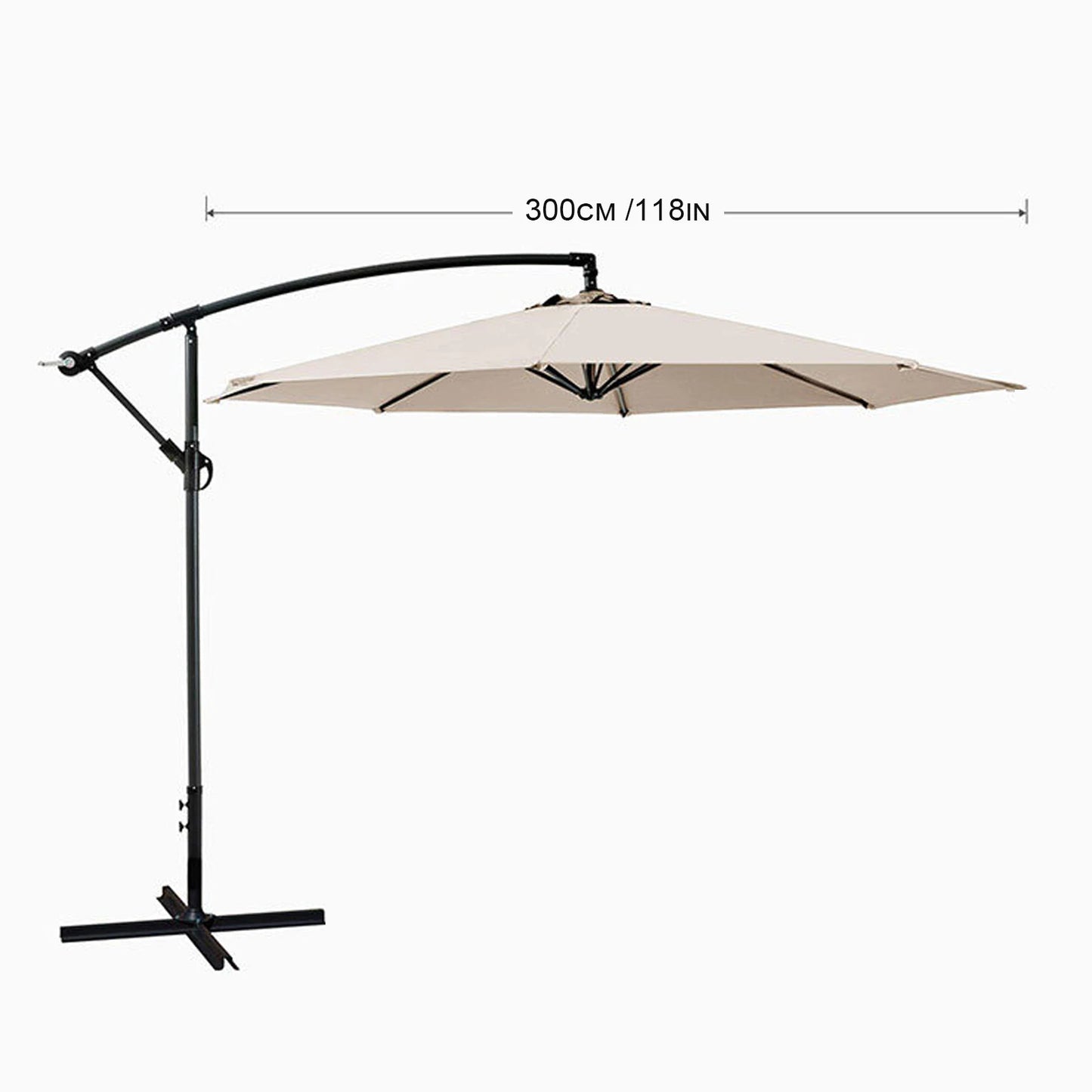 LivionixTech™ Replacement Patio Umbrella Canopy – Waterproof Polyester 6/8 Rib Sunshade Cover for Outdoor Use