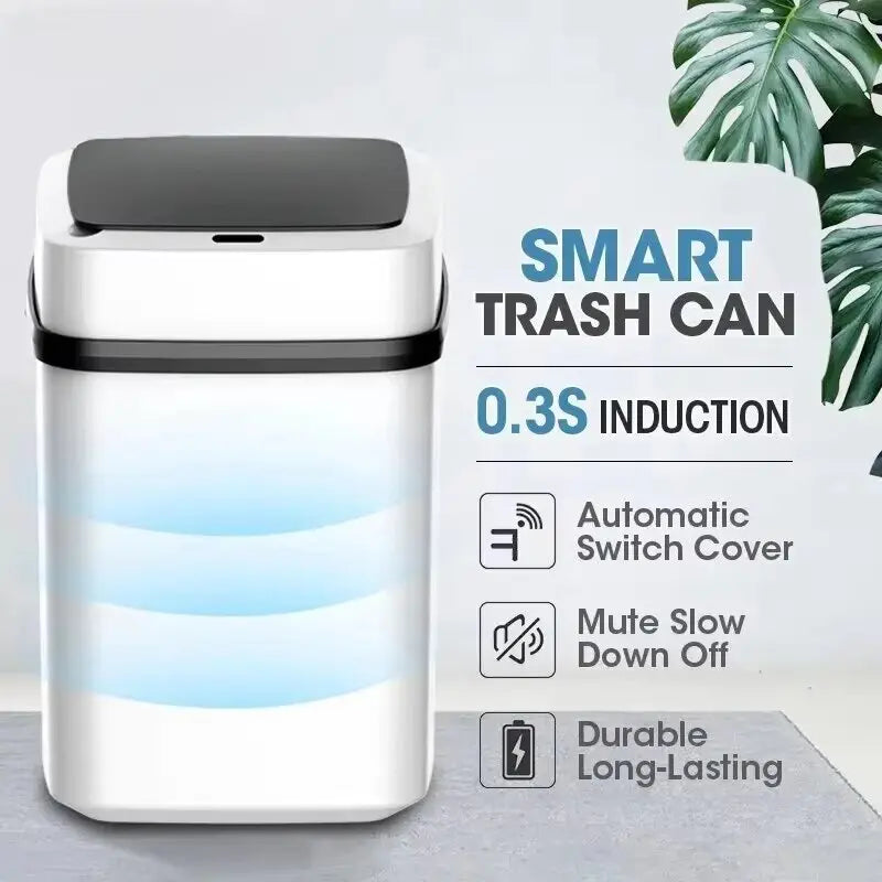 LivionixTech™ 13L Smart Touchless Trash Can – Waterproof, Motion Sensor Waste Bin for Bathroom, Kitchen & Office