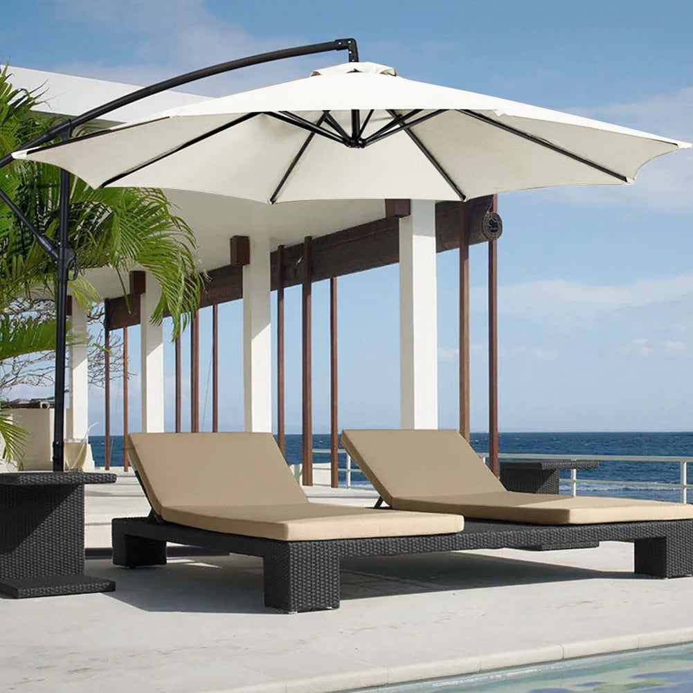 LivionixTech™ Replacement Patio Umbrella Canopy – Waterproof Polyester 6/8 Rib Sunshade Cover for Outdoor Use