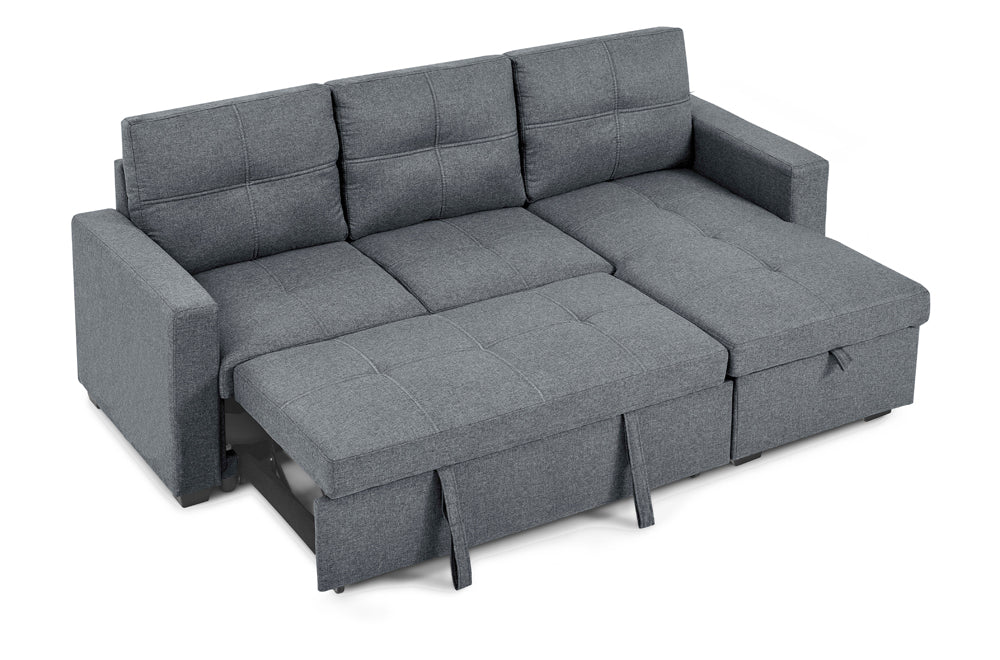 Reversible pull-out sofa sectional with ottoman storage β affordable furniture Canada