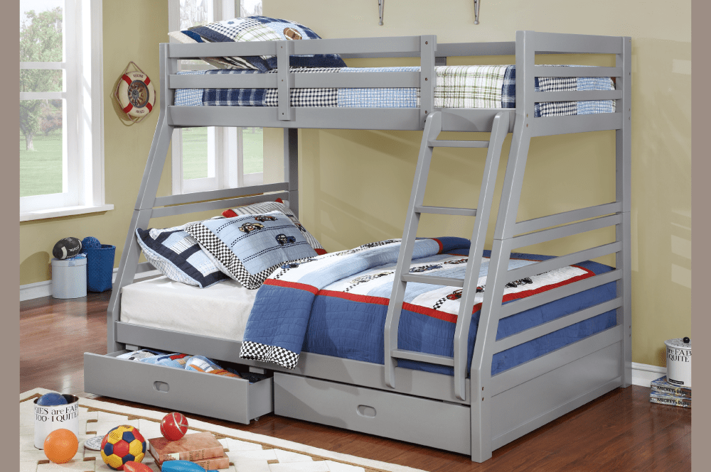 Gray bunk bed kids furniture brampton
