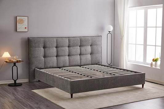 Gray upholstered bed - affordable bed gta canada