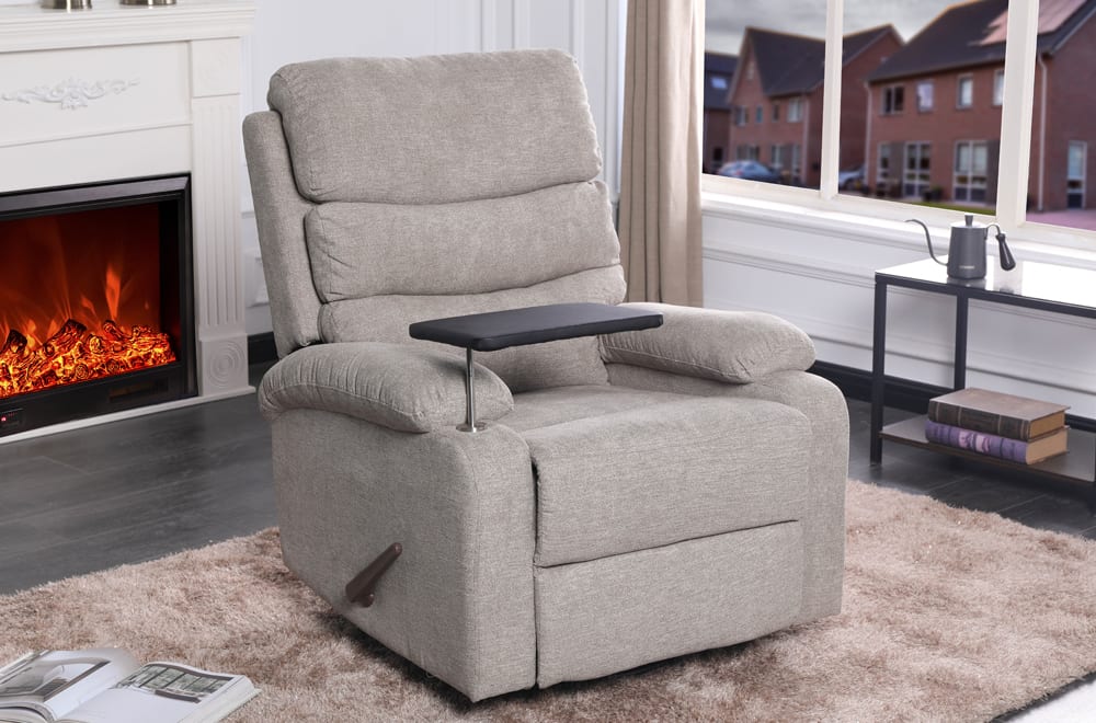Affordable Recliner Chair with 360 Degree Swivel and Paddle Recline