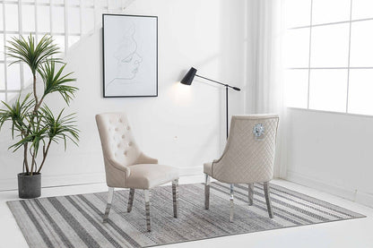 Creme velvet chair option — dining room set Canada