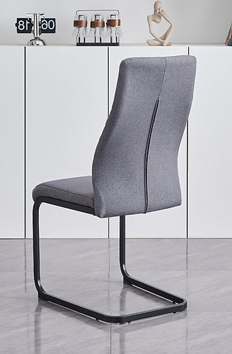 grey fabric dining chair side profile – modern furniture canada