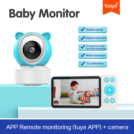 LivionixTech™ Dual-Use Baby Monitor with 5" Screen & 1080P Camera – Temperature Detection, Long-Range, Smartphone Support