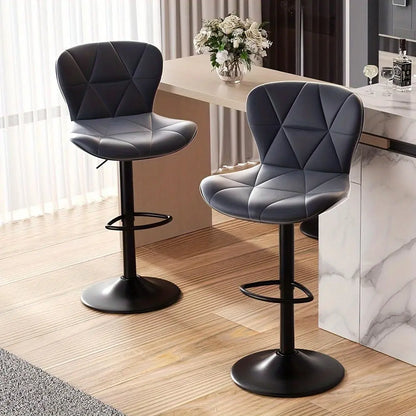 LivionixTech™ Adjustable Swivel Bar Stools (2-Pack) – Modern Faux Leather with Back Support Product vendor