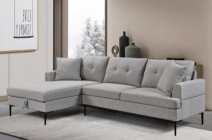 LHF chaise sofa set for living room Toronto – affordable sofa in soft grey