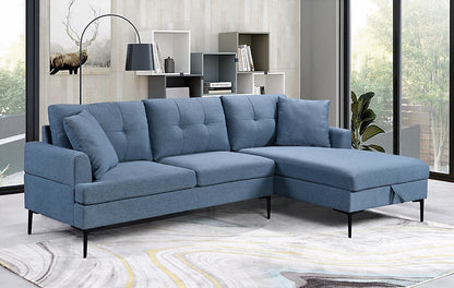 RHF chaise blue sectional Vaughan – home furniture canada