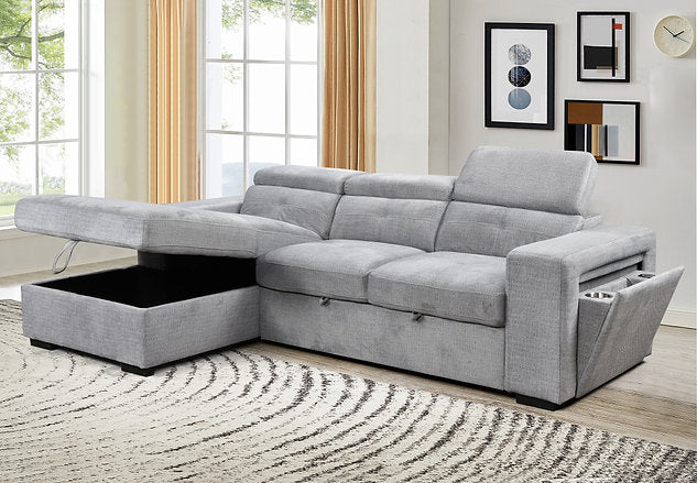 Convertible sofa bed sectional with adjustable headrests Brampton – inexpensive sofas