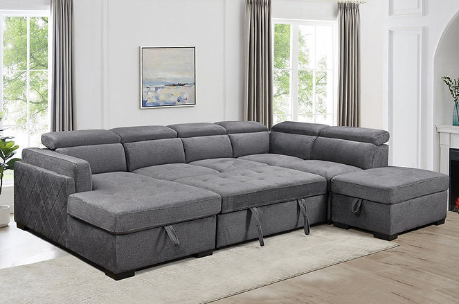 Sofa bed sectional with adjustable headrests Brampton – inexpensive sofas