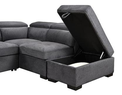 Grey storage sectional Richmond Hill – modern furniture canada