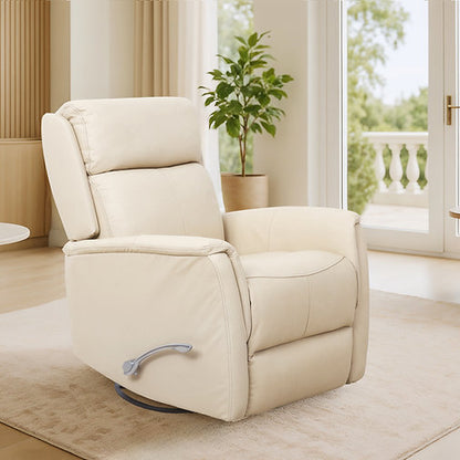 Soft ivory leather recliner Richmond Hill