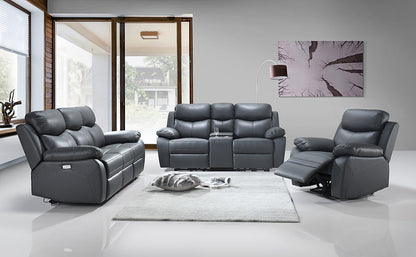 Grey power recliner sofa set with USB — Free GTA Delivery