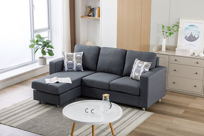 reversible sofa sectional in grey fabric by LivionixTech