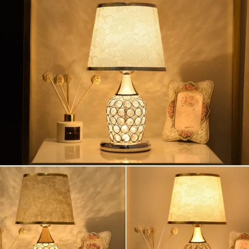 LivionixTech™ European Crystal Table Lamp – Modern Romantic Bedside Light for Bedroom & Living Room Product vendor