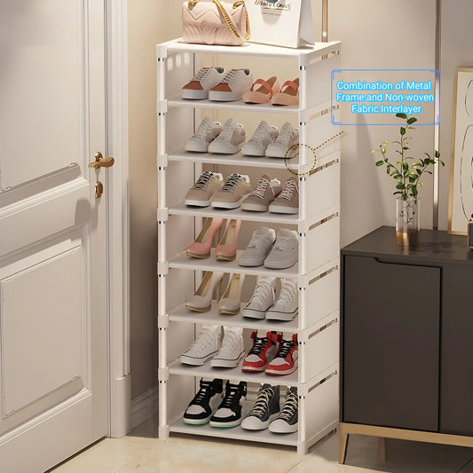 LivionixTech™ 6/8-Layer Shoe Organizer – Space-Saving Metal Frame & Fabric Shelf Rack for Entryway, Bedroom & Living Room
