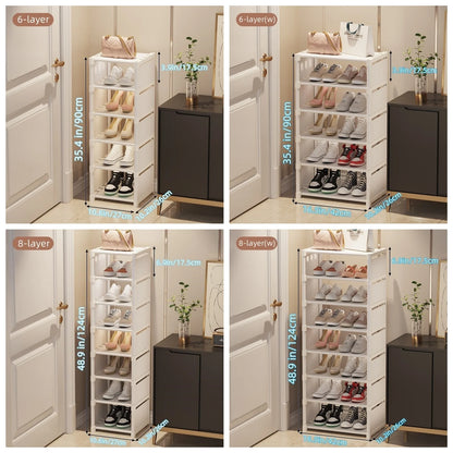 LivionixTech™ 6/8-Layer Shoe Organizer – Space-Saving Metal Frame & Fabric Shelf Rack for Entryway, Bedroom & Living Room
