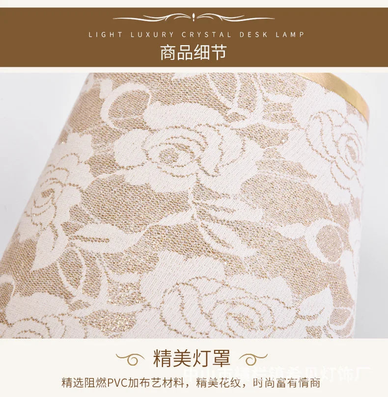 LivionixTech™ European Crystal Table Lamp – Modern Romantic Bedside Light for Bedroom & Living Room Product vendor