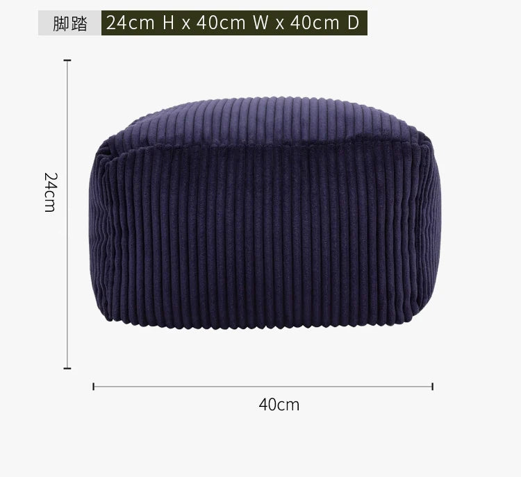 LivionixTech™ Velvet & Flannel Bean Bag Chair Cover – Frameless Floor Lounge Seat Without Filler | Ottoman & Sofa Pouf Product vendor