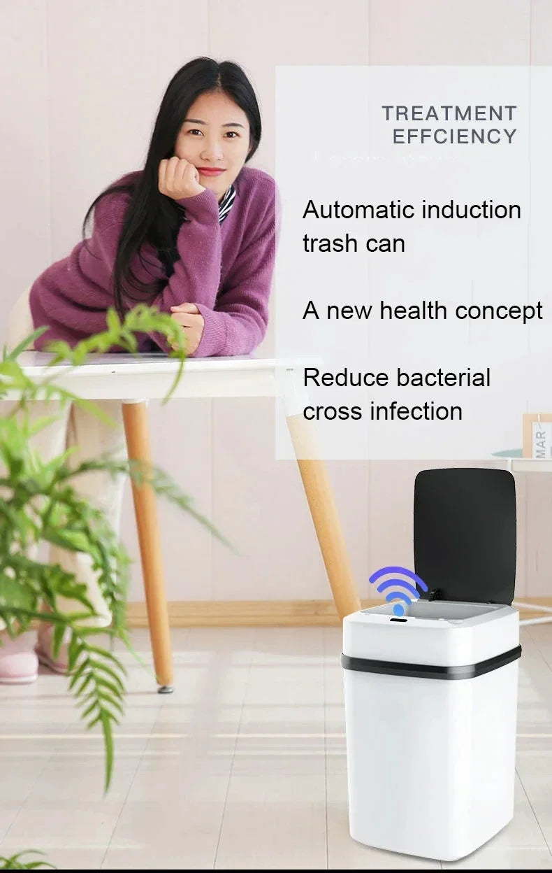 LivionixTech™ 13L Smart Touchless Trash Can – Waterproof, Motion Sensor Waste Bin for Bathroom, Kitchen & Office