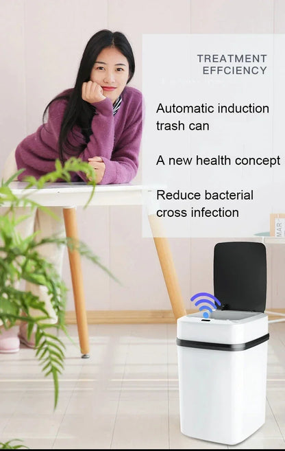 LivionixTech™ 13L Smart Touchless Trash Can – Waterproof, Motion Sensor Waste Bin for Bathroom, Kitchen & Office
