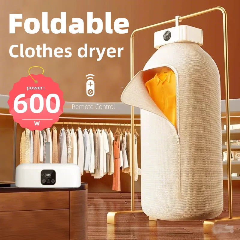 LivionixTech™ Mini Portable Electric Dryer – Foldable Travel Dryer with Timer & UV Sanitization | Ideal for Apartments, RVs & Small Spaces