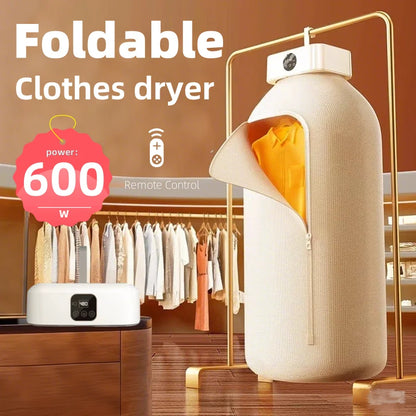 LivionixTech™ Mini Portable Electric Dryer – Foldable Travel Dryer with Timer & UV Sanitization | Ideal for Apartments, RVs & Small Spaces