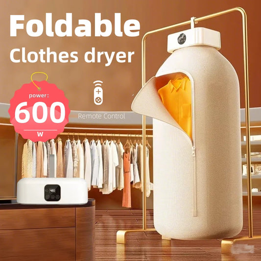 LivionixTech™ Mini Portable Electric Dryer – Foldable Travel Dryer with Timer & UV Sanitization | Ideal for Apartments, RVs & Small Spaces