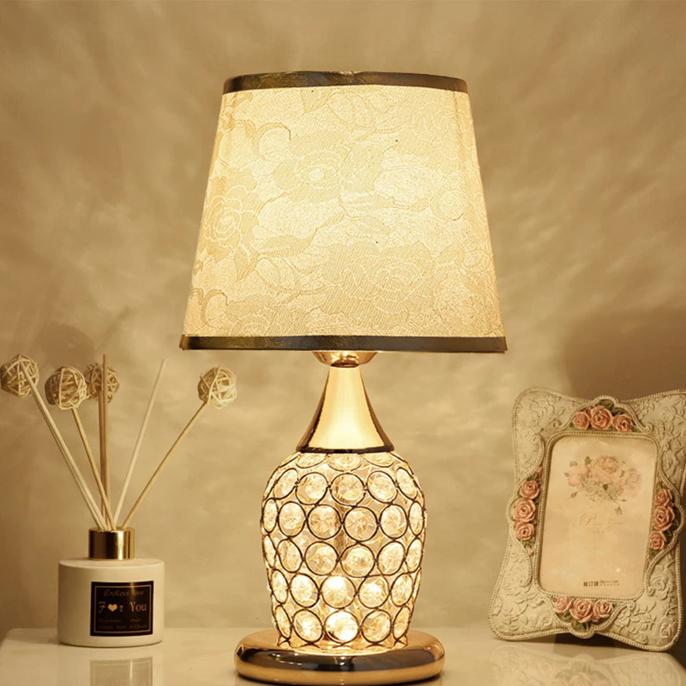 LivionixTech™ European Crystal Table Lamp – Modern Romantic Bedside Light for Bedroom & Living Room Product vendor