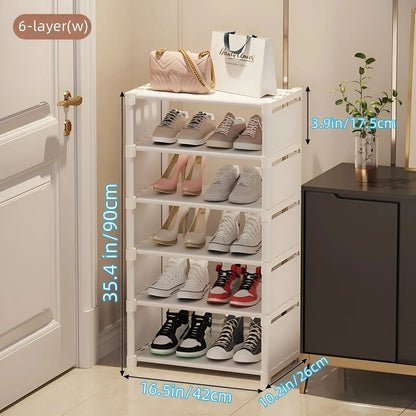 LivionixTech™ 6/8-Layer Shoe Organizer – Space-Saving Metal Frame & Fabric Shelf Rack for Entryway, Bedroom & Living Room