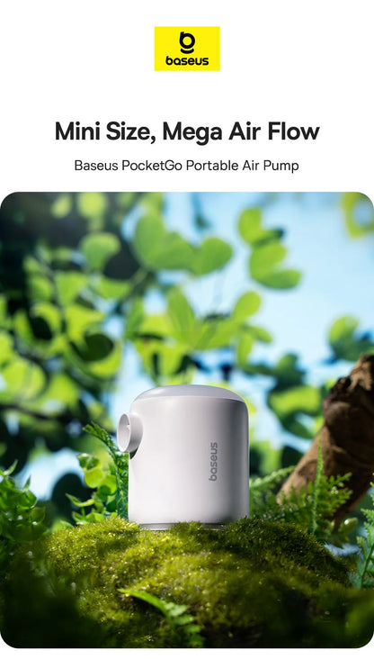 LivionixTech™ Baseus Mini Wireless Air Compressor – 2-in-1 Inflator & Deflator for Air Mattresses, Swim Rings & Storage Bags