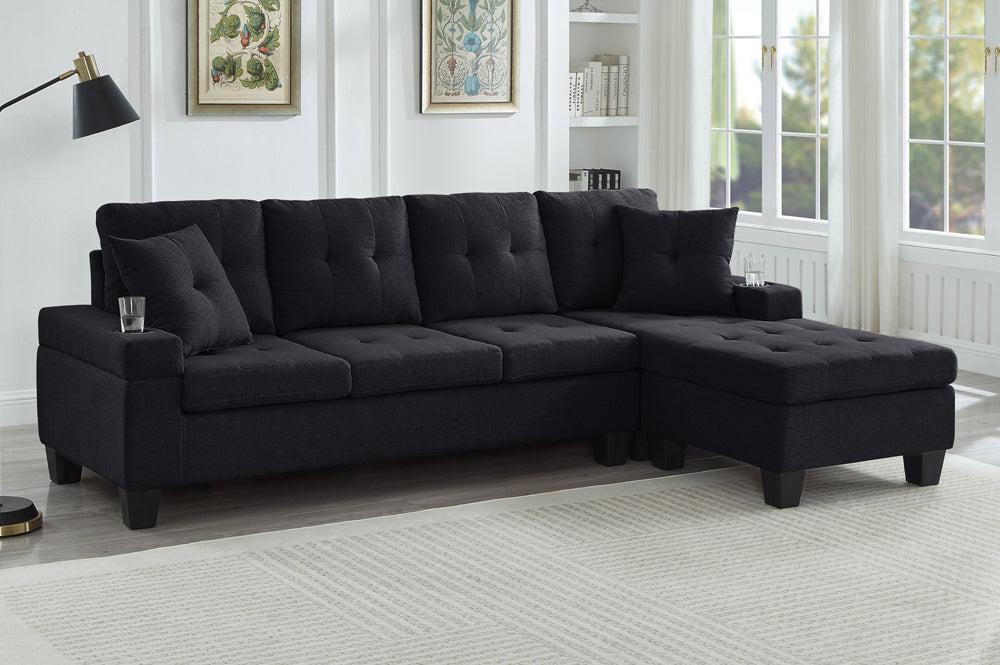 Modern sofa set for living room with cupholders – LivionixTech Canada