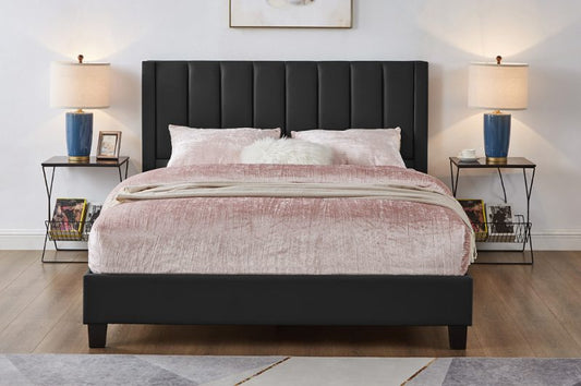 Channel Tufted Upholstered Platform Bed – Modern Bedroom Furniture Canada by LivionixTech