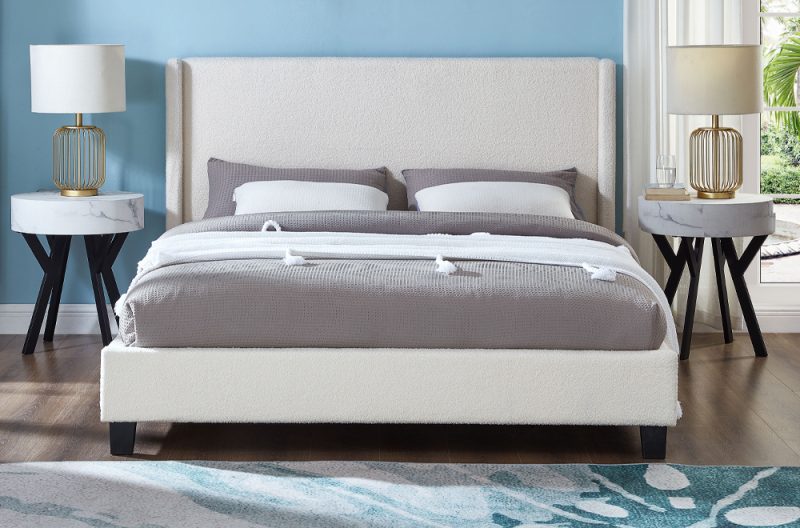 LivionixTech Boucle Fabric Bed in Full, Queen, King Sizes – Modern Furniture Canada