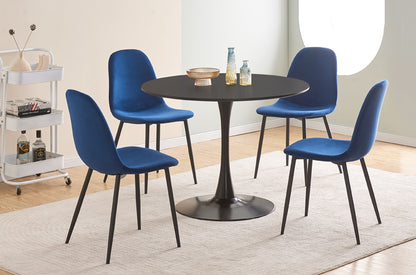Small space dining furniture – round wood veneer table