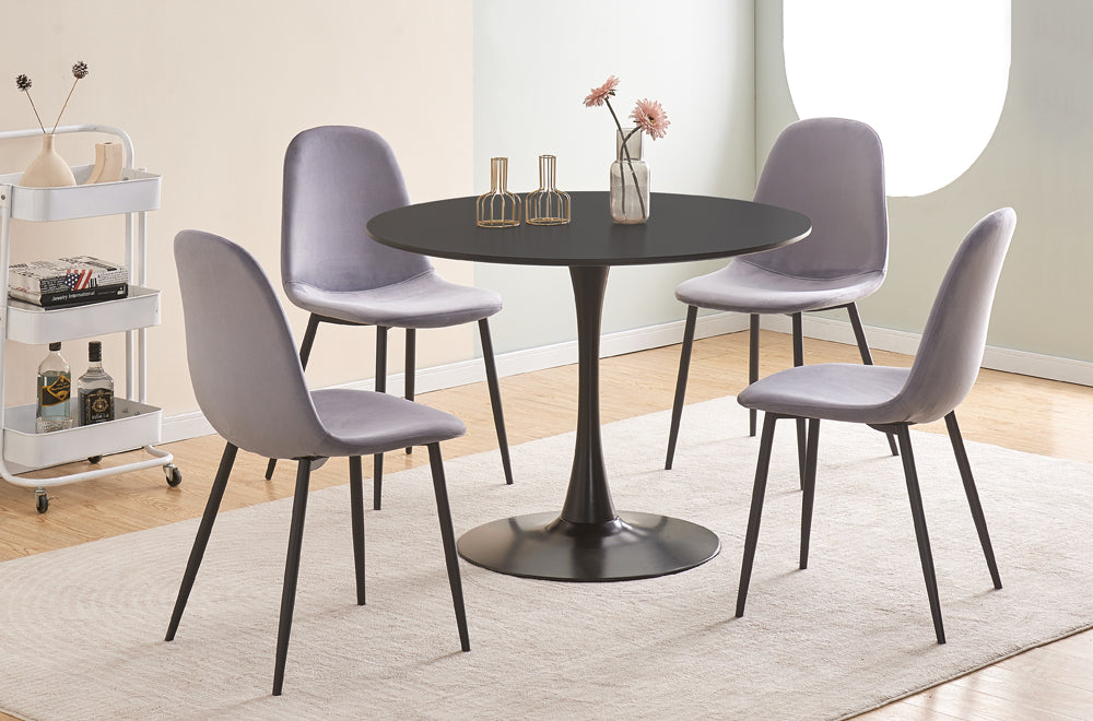 Affordable 5-piece dining set Canada – black finish