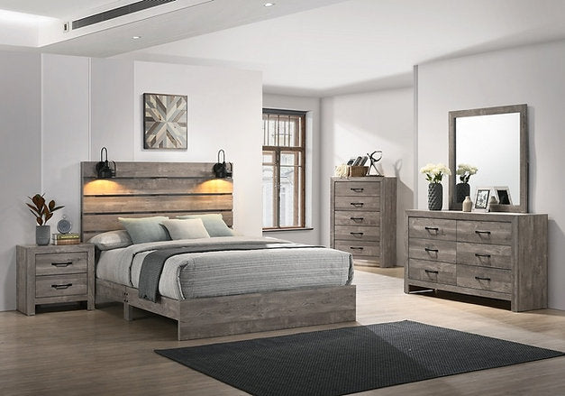 Charlotte 5-Piece Bedroom Set – Modern Farmhouse Style with Driftwood Gray Finish | LivionixTech Product vendor