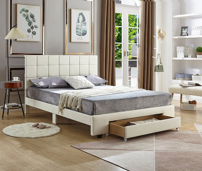 Queen Size White Upholstered Bed for sale Milton Canada